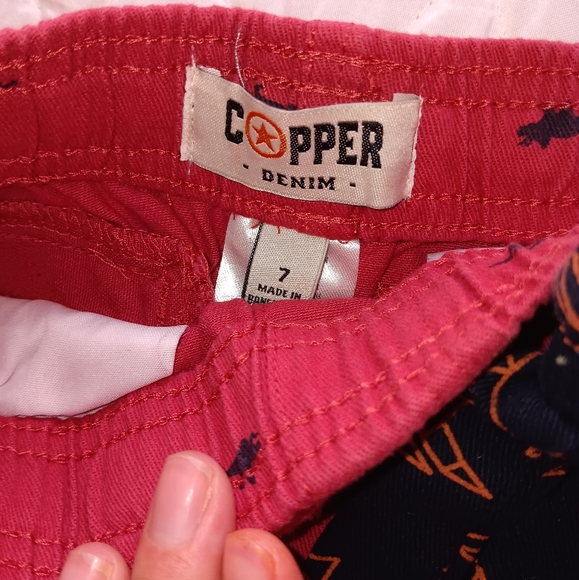 3 shorts for boys, size 7, blue, red and brown, Cooper brand - Picture 4 of 10